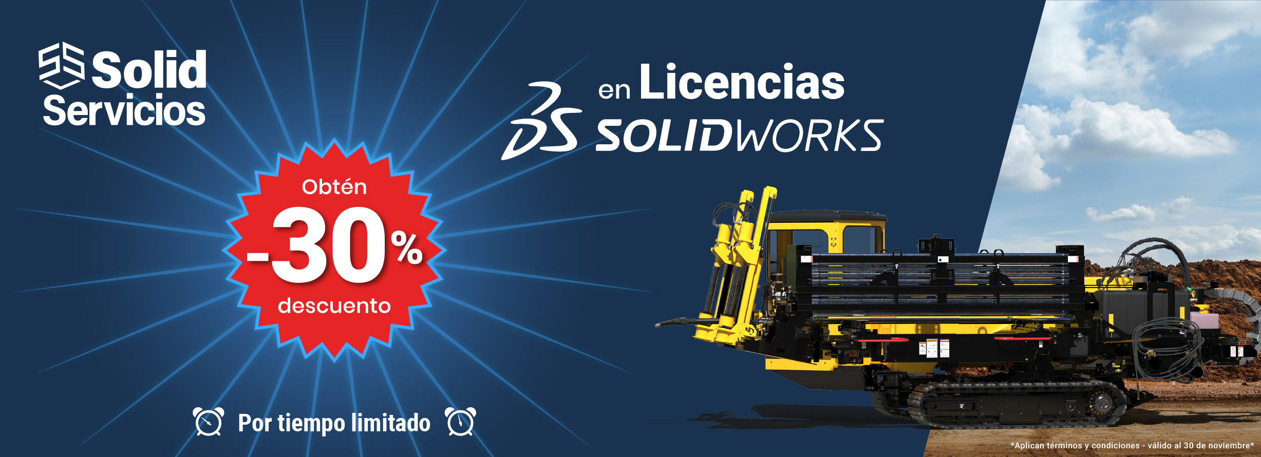 SOLIDWORKS al 30 de descuento
